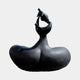 Monumental Modern Abstract Mother and Infant Bronze Sculpture by Giant Sculptures, near-black patina with two intertwined figures rising from a rounded base.