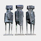 Monumental Modern Trio of Abstract Geometric Figures Bronze Sculpture - 250cm