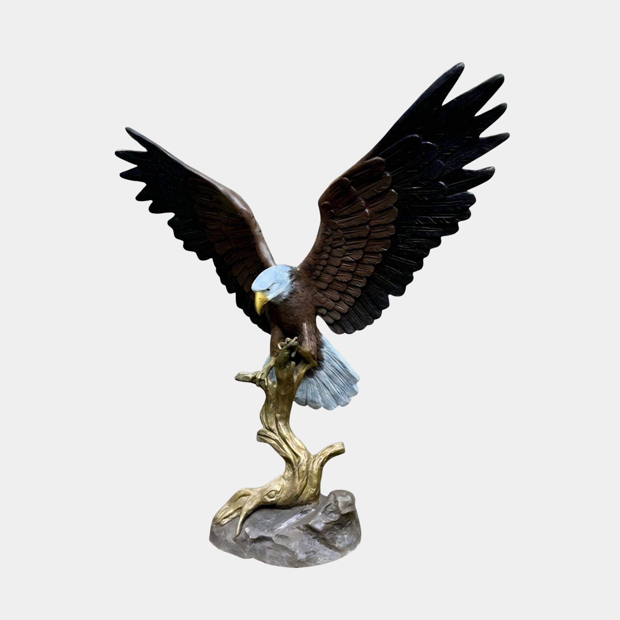 Monumental Traditional Bald Eagle Bronze Sculpture - 260cm