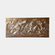 Traditional Dragon and Phoenix Bronze Relief by Giant Sculptures, an 80cm horizontal cast bronze wall panel with a coiling dragon and phoenix among ruyi clouds.
